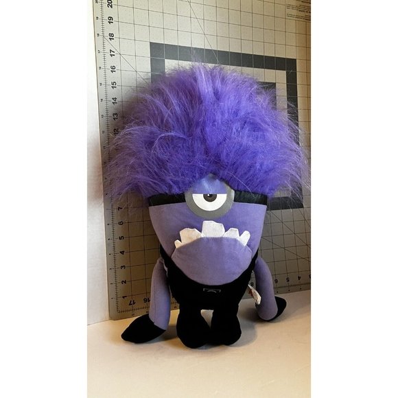 COPY - Despicable Me 2 One Eyed Purple Evil Minion 18" Plush stuffed TOY from m… - Picture 1 of 9